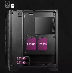 Кутия за настолен компютър Aerocool Cylon Pro RGB прозрачен панел от закалено стъкло CYLON-PRO-G-WT-V2 - бяла