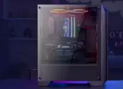 Кутия за настолен компютър Aerocool Cylon Pro RGB прозрачен панел от закалено стъкло CYLON-PRO-G-WT-V2 - бяла