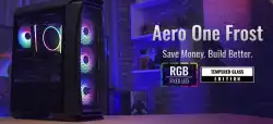 Кутия за настолен компютър Aerocool Aero One Frost с прозрачен панел от закалено стъкло AERO_ONE_FROST-G-BK-V1 - черна