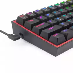 Механична геймърска клавиатура Redragon Fizz K617-RGB_RD RGB черна