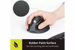 Мишка DELUX M618 mini+G36UF вертикална безжична - черно/сиво