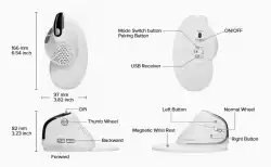 Mишка DELUX M618XSD вертикална USB/безжична/Bluetooth