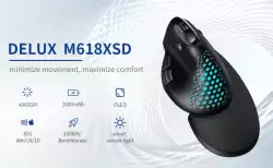 Mишка Delux M618XSD вертикална USB/безжична/Bluetooth