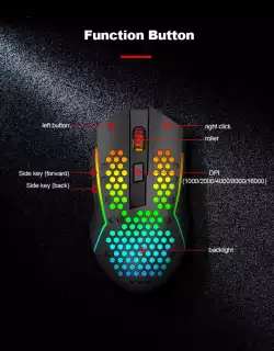 Мишка Redragon Reaping Elite M987P-K RGB PAW3389 32900 DPI геймърска