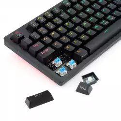 RGB безжична/USB механична геймърска клавиатура Redragon Karma K598P-KBS blue switches