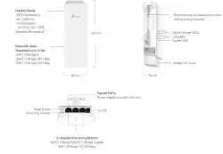 Точка за достъп TP-LINK Omada EAP215-Bridge KIT 5GHz 867Mbps Wireless Bridge за вътрешен/външен дълъг обхват