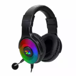 USB RGB LED геймърски слушалки с микрофон Redragon Pandora H350RGB-BK