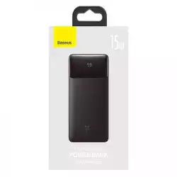 Външна батерия Baseus Bipow PPBD050101 20000mAh 15W Overseas Edition + USB-A - Micro USB кабел 0.25м - черна