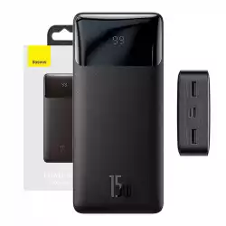 Външна батерия Baseus Bipow PPBD050101 20000mAh 15W Overseas Edition + USB-A - Micro USB кабел 0.25м - черна