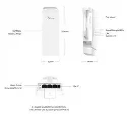 Външна точка за достъп TP-LINK Omada EAP211-Bridge KIT 5GHz 867Mbps Indoor/Outdoor