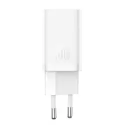 Зарядно устройство 220V Baseus 40W, 2xUSB-C, GaN 5 CCGP180102 - бяло