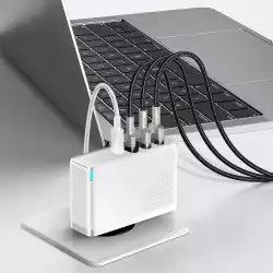 Зарядно устройство Baseus GaN2 Pro 2x USB Type-C / 2x USB 100W CCGAN2P-L02 - бял