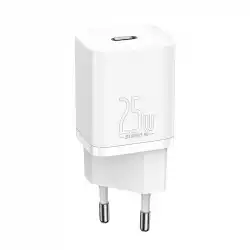 Зарядно устройство Baseus Super Si 25W с кабел USB-C към USB-C 1м  TZCCSUP-L02 - бяло