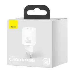 Зарядно устройство Baseus Super Si QC USB-C, 20W, бяло CCSUP-B02