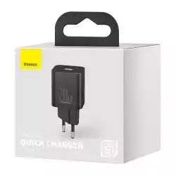 Зарядно устройство Baseus Super Si QC USB-C, 20W, черно