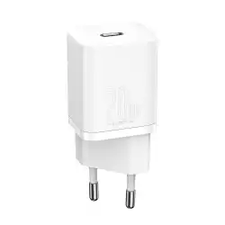 Зарядно устройство Baseus Super Si QC USB-C, 20W, бяло CCSUP-B02