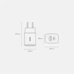 Зарядно устройство Baseus USB към USB Type C 20W 3A Quick Charge 3.0 CCXJ-B01 - черно