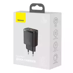 Зарядно устройство Baseus USB към USB Type C 20W 3A Quick Charge 3.0 CCXJ-B01 - черно