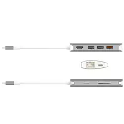 Докинг станция j5create Multi-Port JCD383, USB, HDMI, Ethernet, SD, microSD