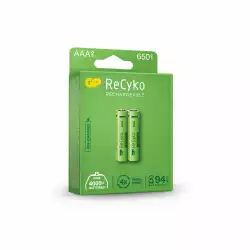 Акумулаторна Батерия GP R03 AAA 650mAh NiMH 65AAAHCE-EB2, 2 бр. в опаковка