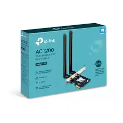 Безжичен адаптер TP-LINK Archer T5E, AC1200 dual band, PCI-EX, Bluetooth 4.2, две външни антени