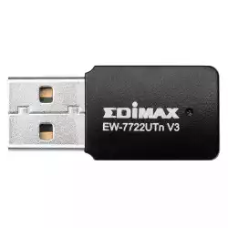 Безжичен мини адаптер EDIMAX EW-7722UTN V3, USB, Realtek, 2.4Ghz, 802.11n/g/b