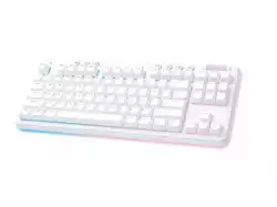 Безжична геймърска механична клавиатура Logitech G G715, TKL, Tactile, RGB LED, US Layout, бяла