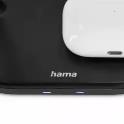 Безжично зарядно устройство HAMA MagCharge, За iPhone AirPods, Черен