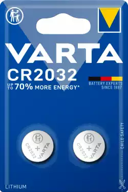 Бутонна батерия литиева GP CR2032 3V  2 бр. в блистер VARTA /цена за 2 бр./