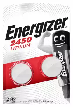 Бутонна батерия литиева  CR2450 3V 2 бр. в блистер / цена за 2 бр./ ENERGIZER