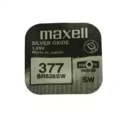 Бутонна батерия сребърна MAXELL SR626 SW /AG4/377/ 1.55V