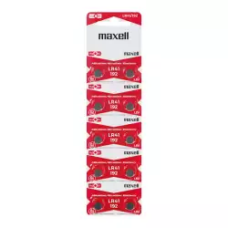 Бутонна микроалкална батерия LR41 /AG3/  10 бр./pack  цена за 1 бр.  MAXELL