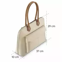 Чанта за лаптоп Hama "Fabulous", от 34 - 36 см (13.3"- 14.1"), бежов