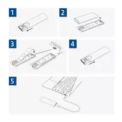 Чекмедже за диск ACT  AC1615, USB-C M.2 NVMe / PCIe SSD