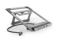 Докинг станция Hama "Connect2Office Stand" USB-C, Стойка за лаптоп, 12 порта