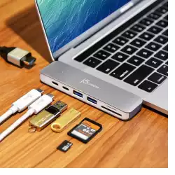 Докинг станция j5 create JCD382, за MacBook Pro, USB-C, Сребрист