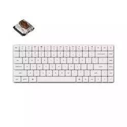 Геймърска механична клавиатура Keychron K3 Pro White QMK/VIA - Brown Switch