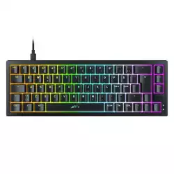 Геймърскa механична клавиатура XTRFY K5, 65% Hotswap, RGB подсветка, UK Layout Kailh Red, Черен