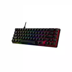 Геймърскa механична клавиатура HyperX Alloy Origins 65, HyperX червени суичове, Черен