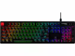 Геймърскa механична клавиатура HyperX Alloy Origins PBT, HyperX Aqua суичове, RGB, Черен