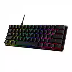 Геймърскa механична клавиатура HyperX Alloy Origins 60, HyperX червени суичове, Черен