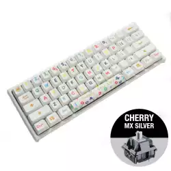 Геймърска механична клавиатура Ducky x SOU SOU One 2 Mini White RGB, Cherry MX Silver