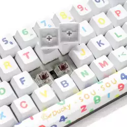 Геймърска механична клавиатура Ducky x SOU SOU One 2 Mini White RGB, Cherry MX Silver