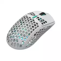 Геймърска мишка Dark Project ME4 Wireless White/Neon Blue