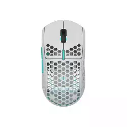 Геймърска мишка Dark Project ME4 Wireless White/Neon Blue