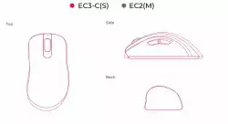 Геймърска мишка ZOWIE EC3-C, Черен