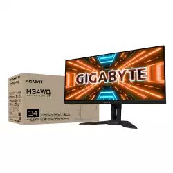 Геймърски Монитор Gigabyte M34WQ-EK, 34" IPS WQHD (3480 x 1440), 144Hz, 1ms, HDR400