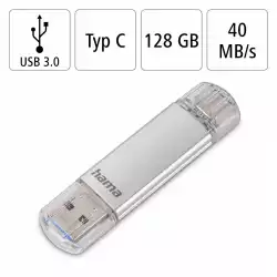 Флаш памет "C-Laeta", USB-C USB 3.1/3.0, 128 GB, HAMA-181073