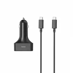 Зарядно за лаптоп за кола HAMA, USB-C, (PD), 5-20 V/ 65 W, 200018