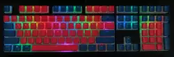 Капачки за механична клавиатура Ducky Pudding Red & Blue 108-Keycap Set PBT Double-Shot US Layout